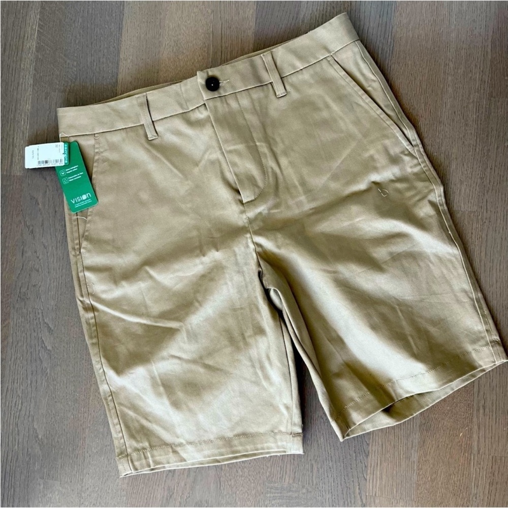 DJAB Vision Shorts from Simons Chino Style Size 32 Flat Front Tan Men’s
